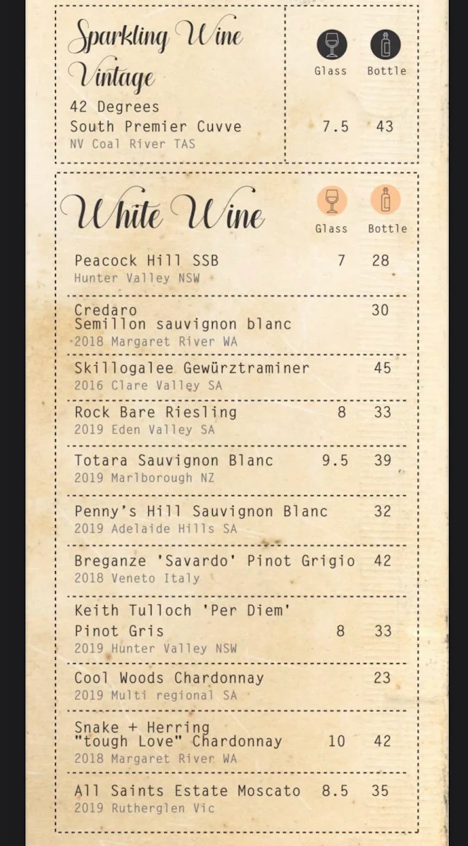 Menu, Kinn Thai