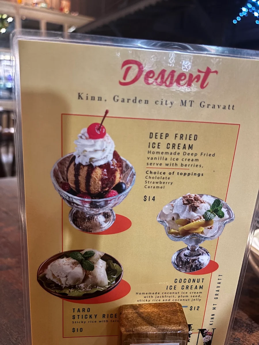 Menu, Kinn Thai
