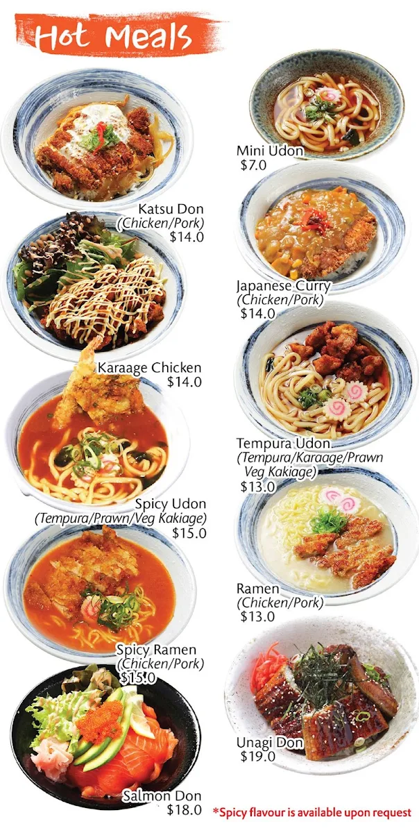 Menu, Wara Sushi