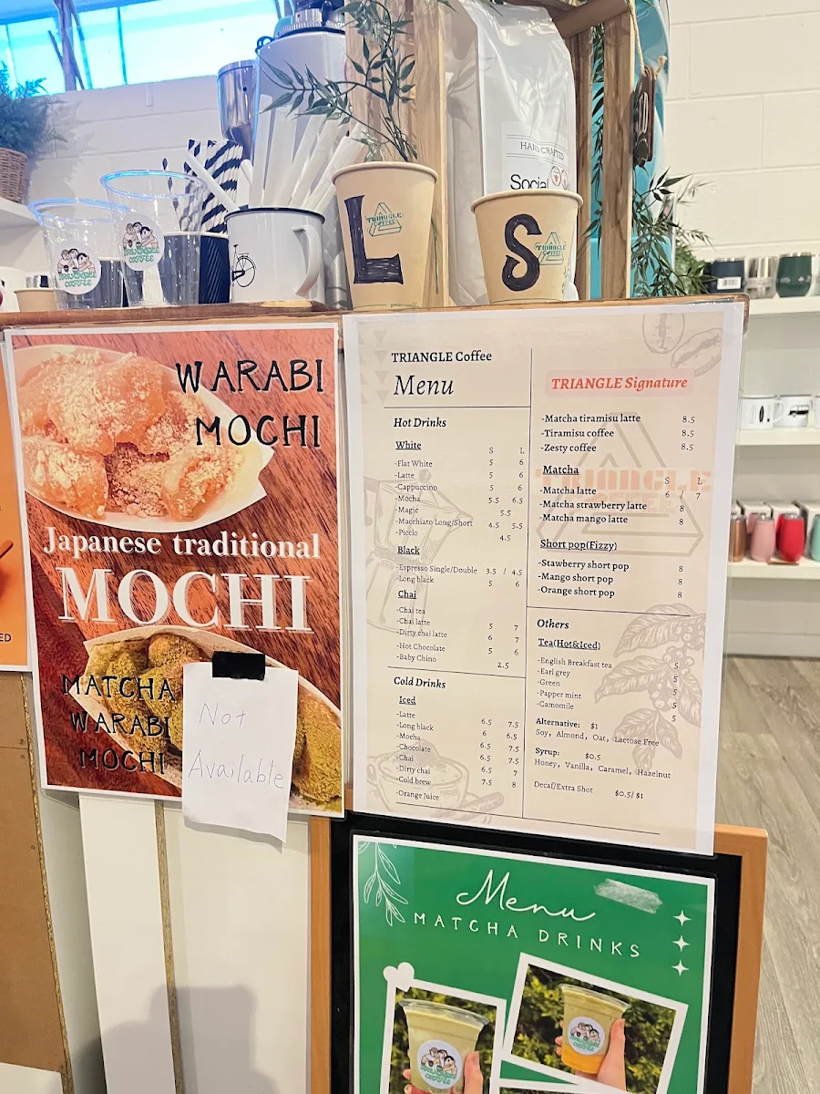 Menu, TRIANGLE COFFEE