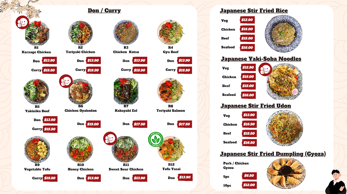 Menu, Argyle Pantry Japanese Kitchen