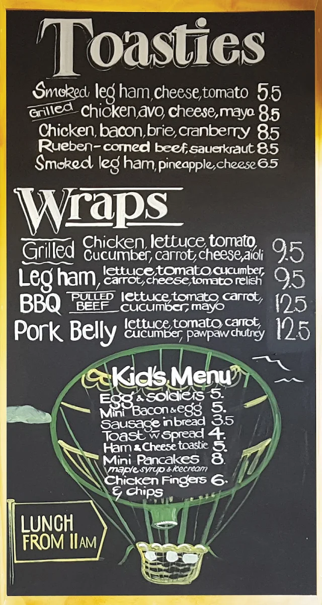 Menu, Cafe Elemento