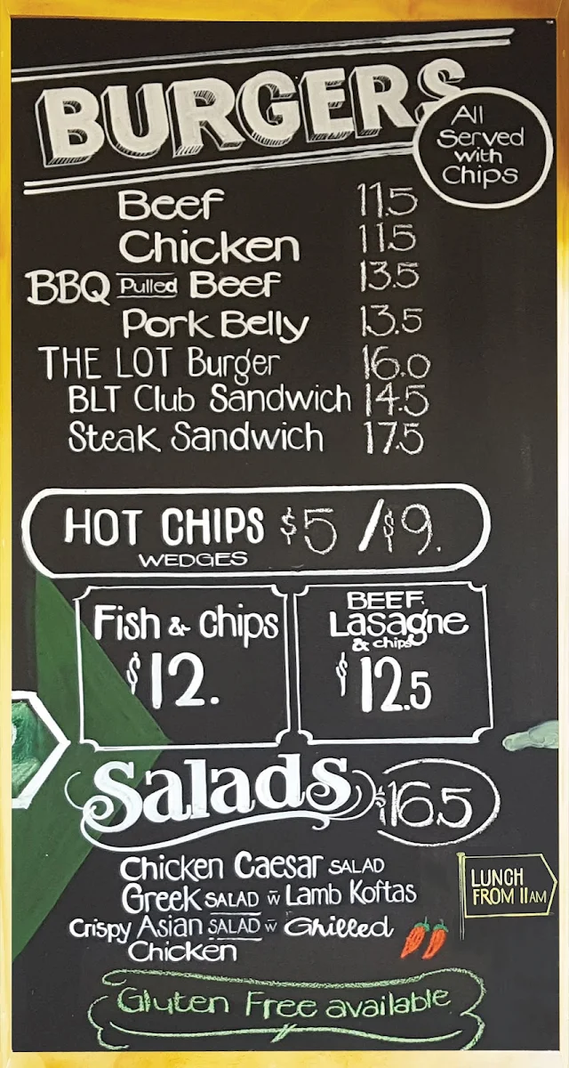 Menu, Cafe Elemento