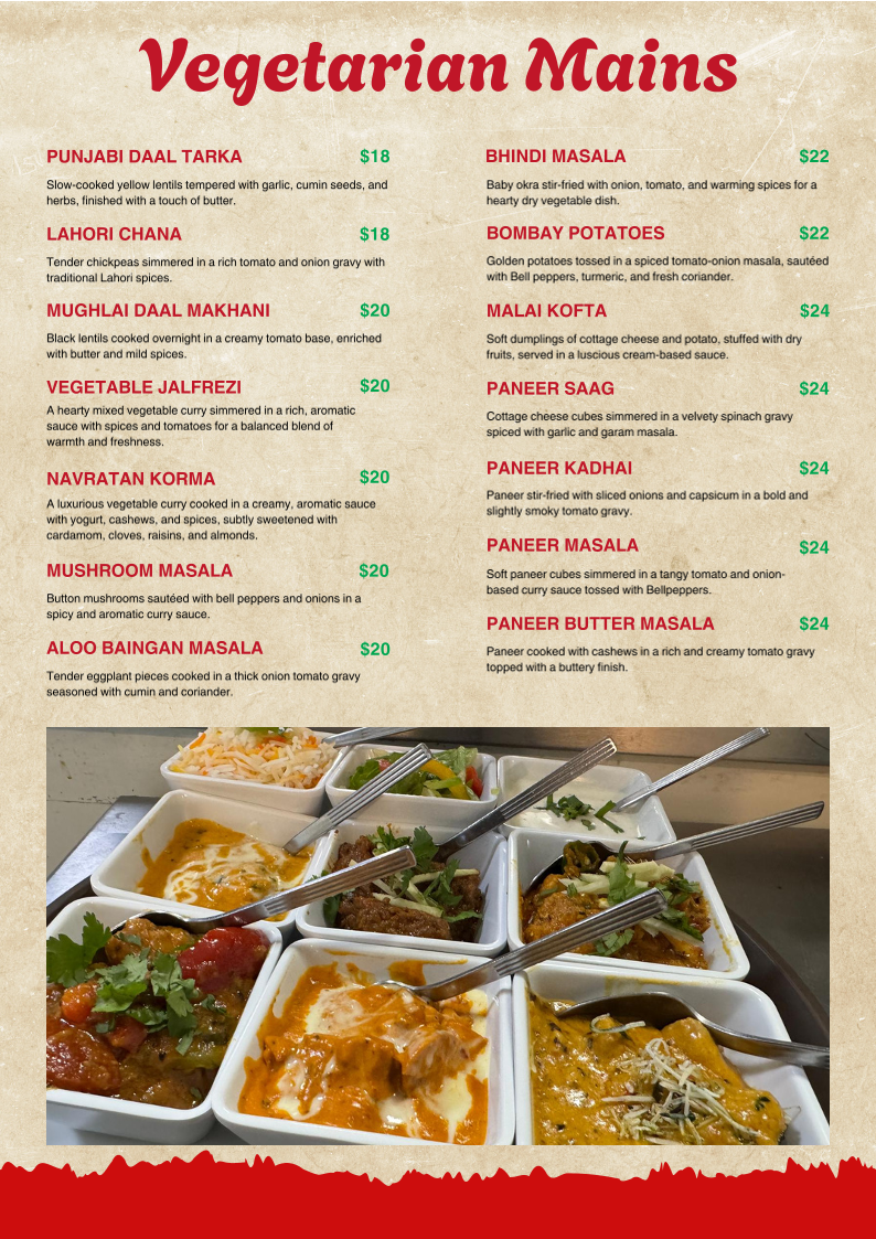 Menu, AB BOI'S Restaurant & Bistro