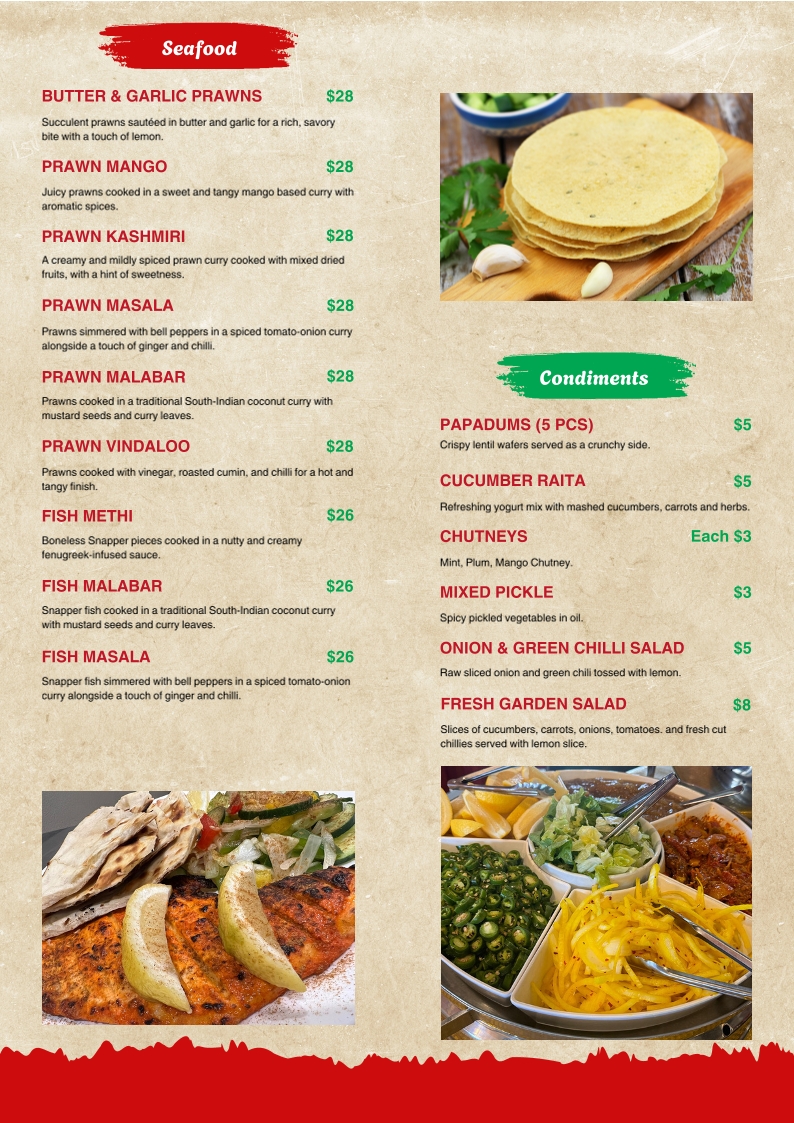 Menu, AB BOI'S Restaurant & Bistro
