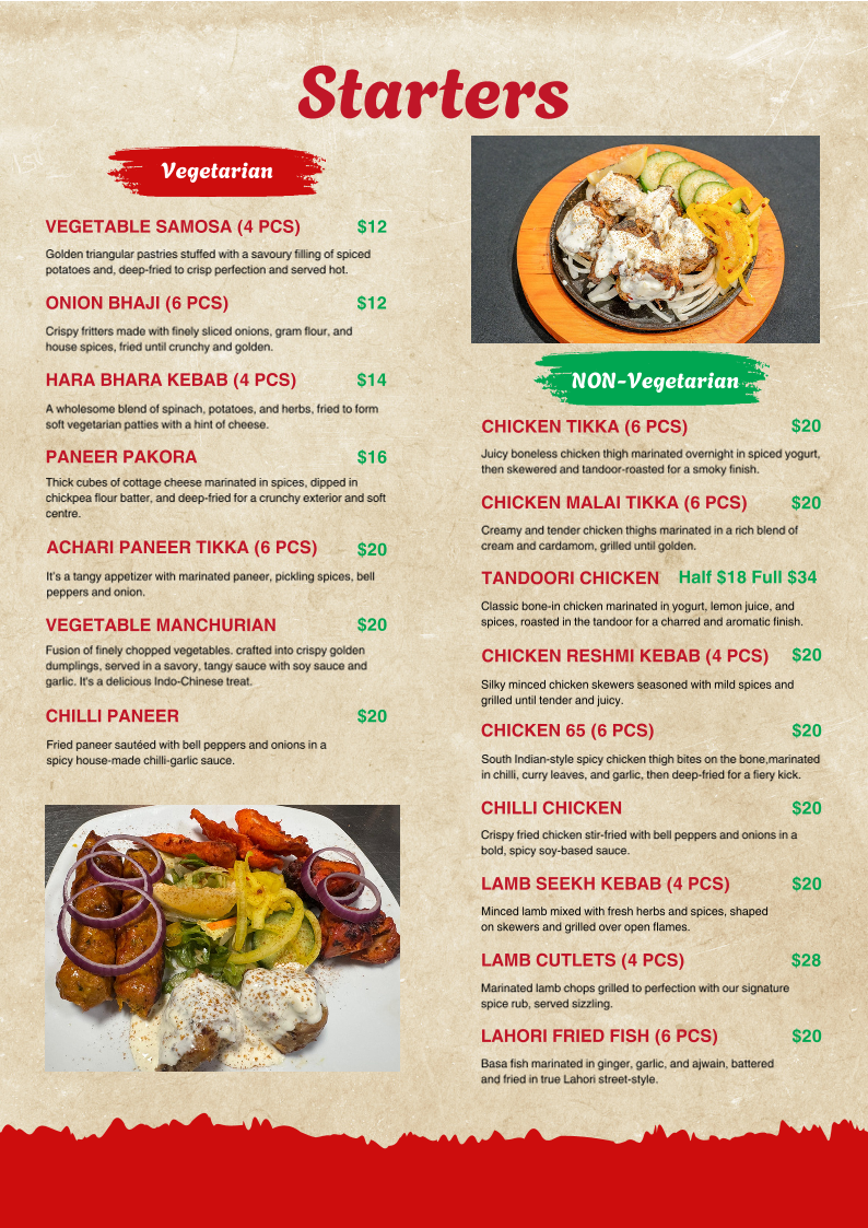 Menu, AB BOI'S Restaurant & Bistro