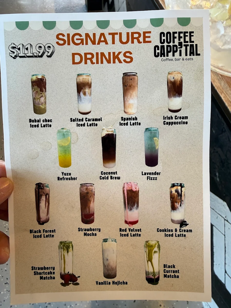 Menu, Coffee Capp’ital