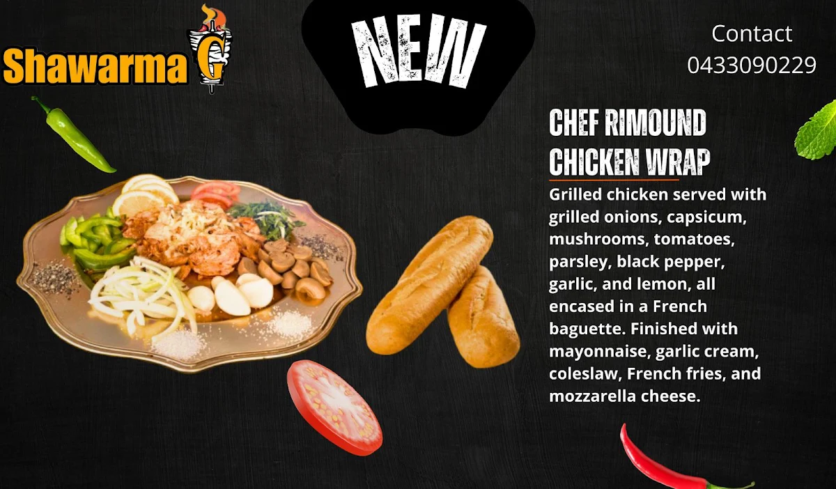 Menu, Shawarma G