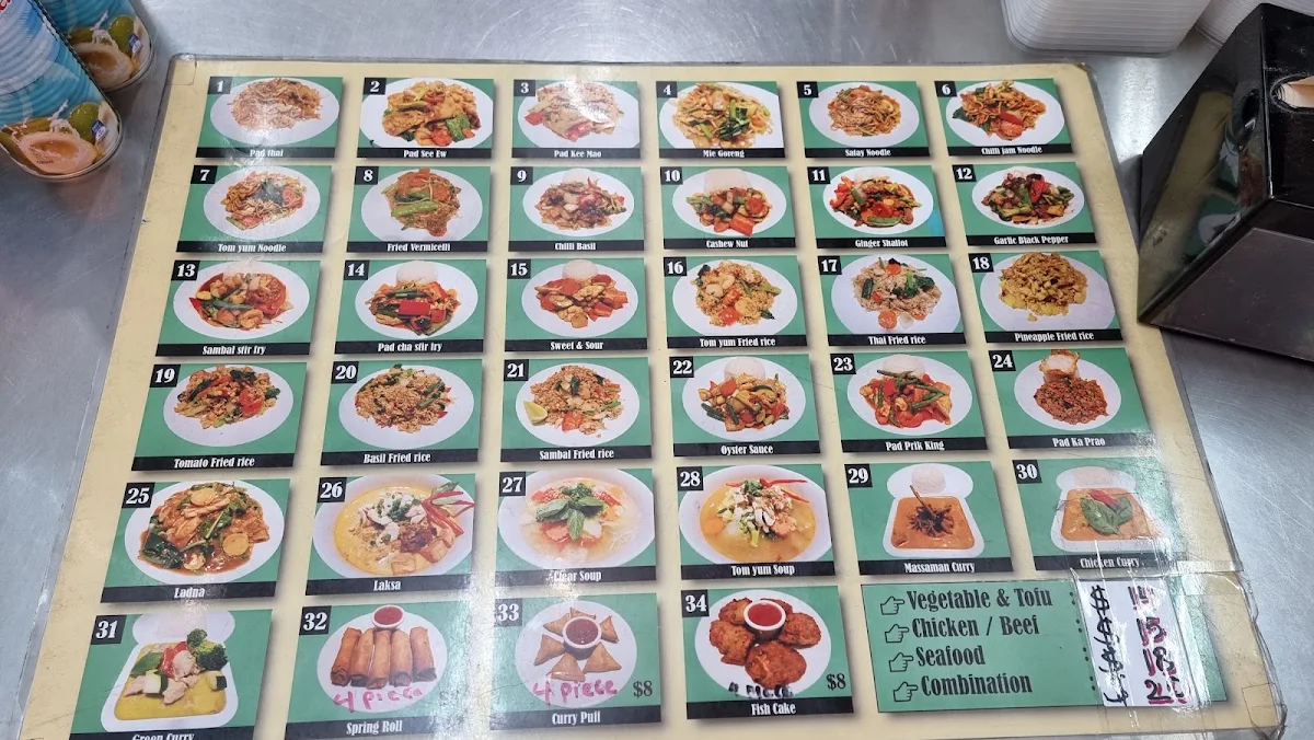 Menu, Thai Connection