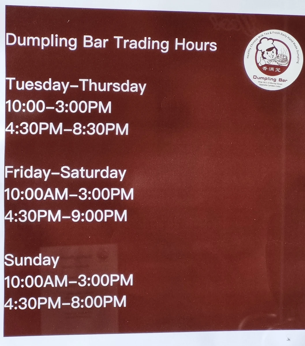 Menu, Dumpling bar