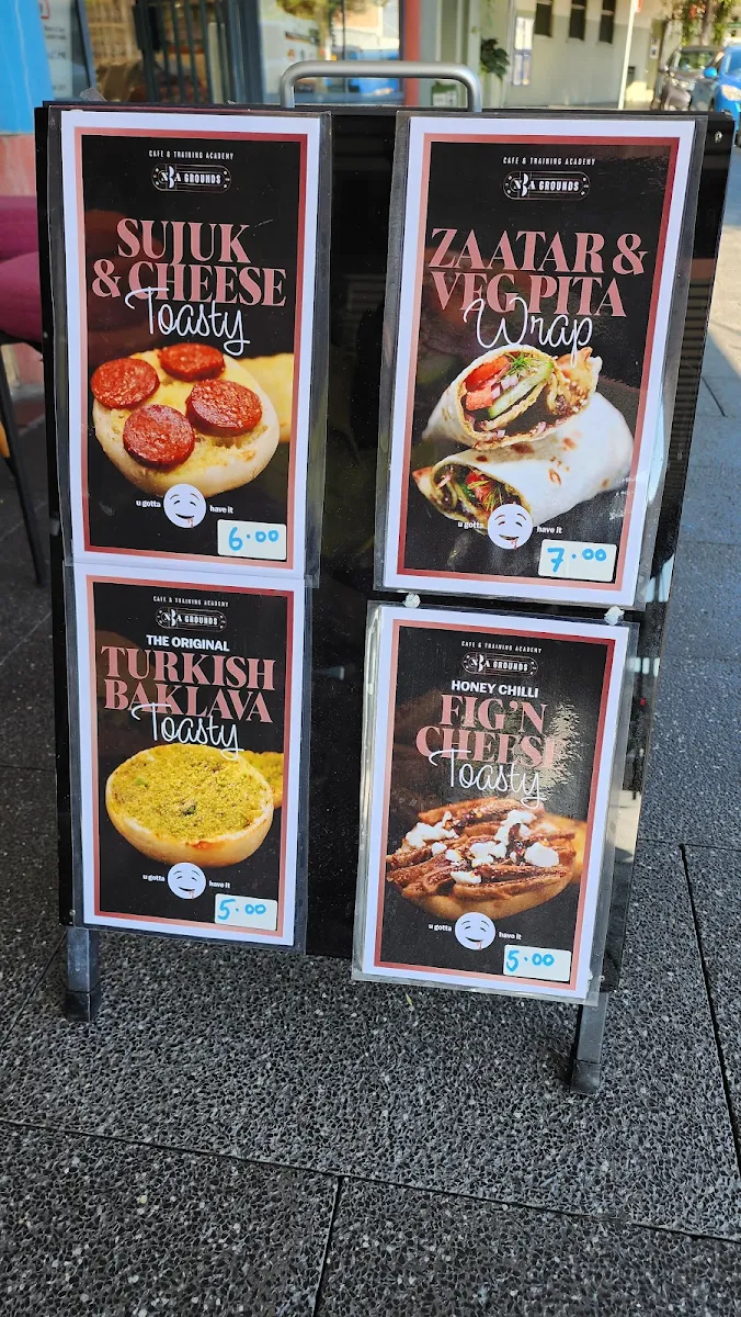 Menu, NBA Grounds Cafe & training academy