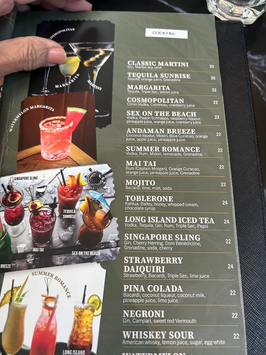 Menu, Little Bangkok Doncaster