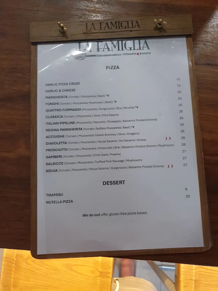 Menu, La Famiglia