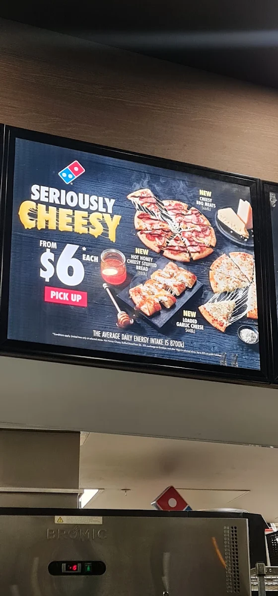 Menu, Domino's Pizza Clyde North