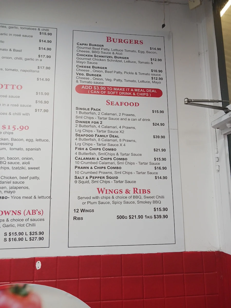 Menu, Schnitzel Nation