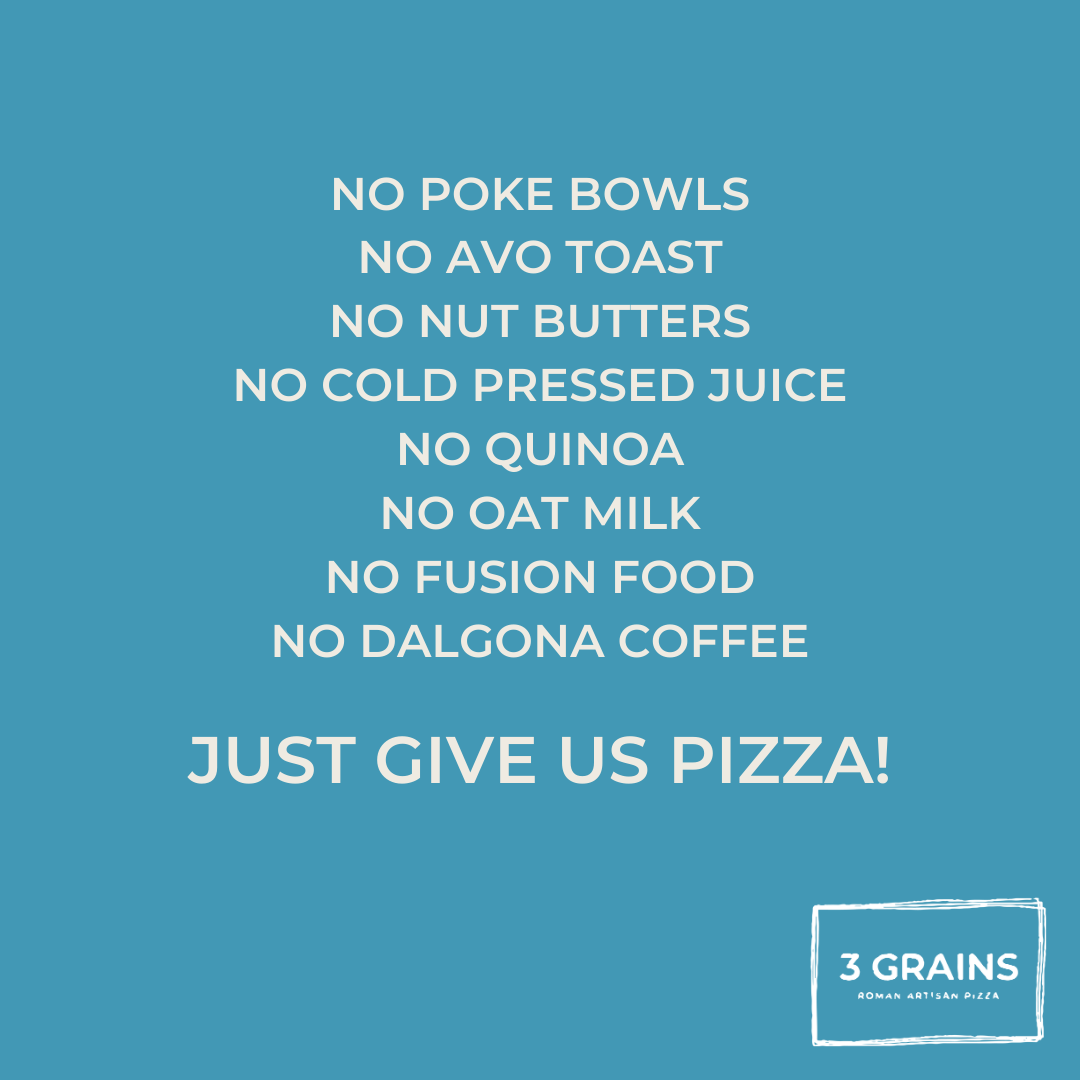 Menu, 3 GRAINS Pizza Williamstown