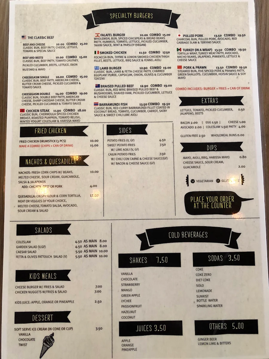 Menu, Burger 10