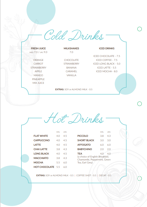 Menu, Profiterole Patisserie Mays Hill
