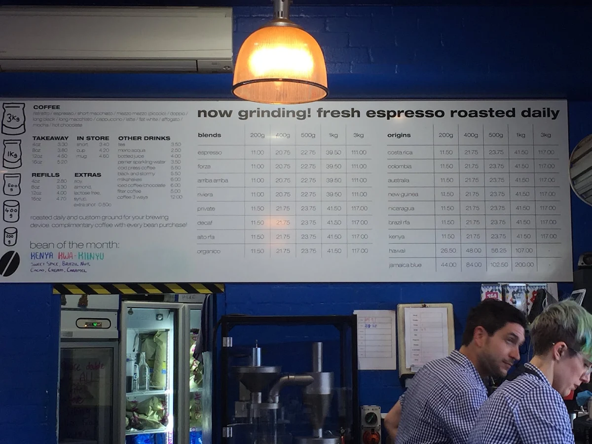 Menu, Merlo Coffee Cafe | Paddington