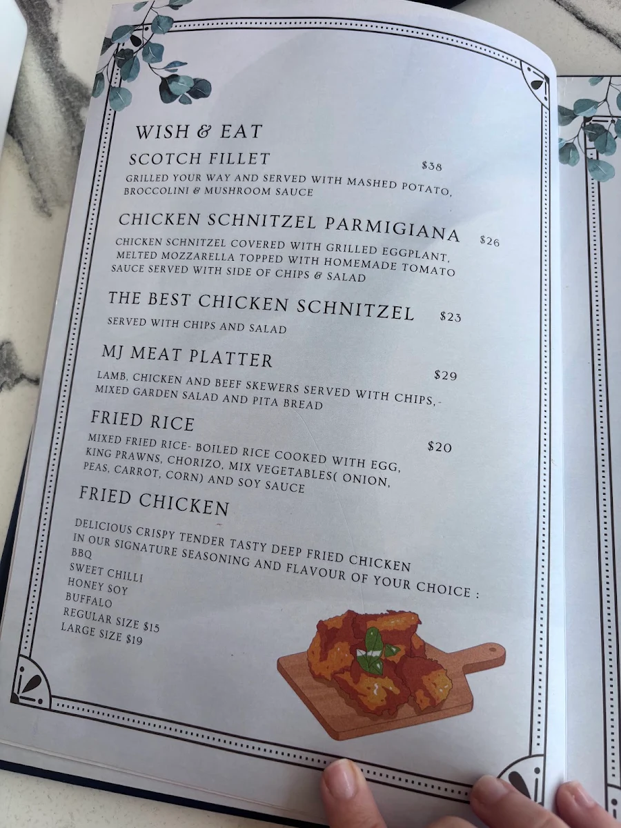 Menu, M.J & Co Concord