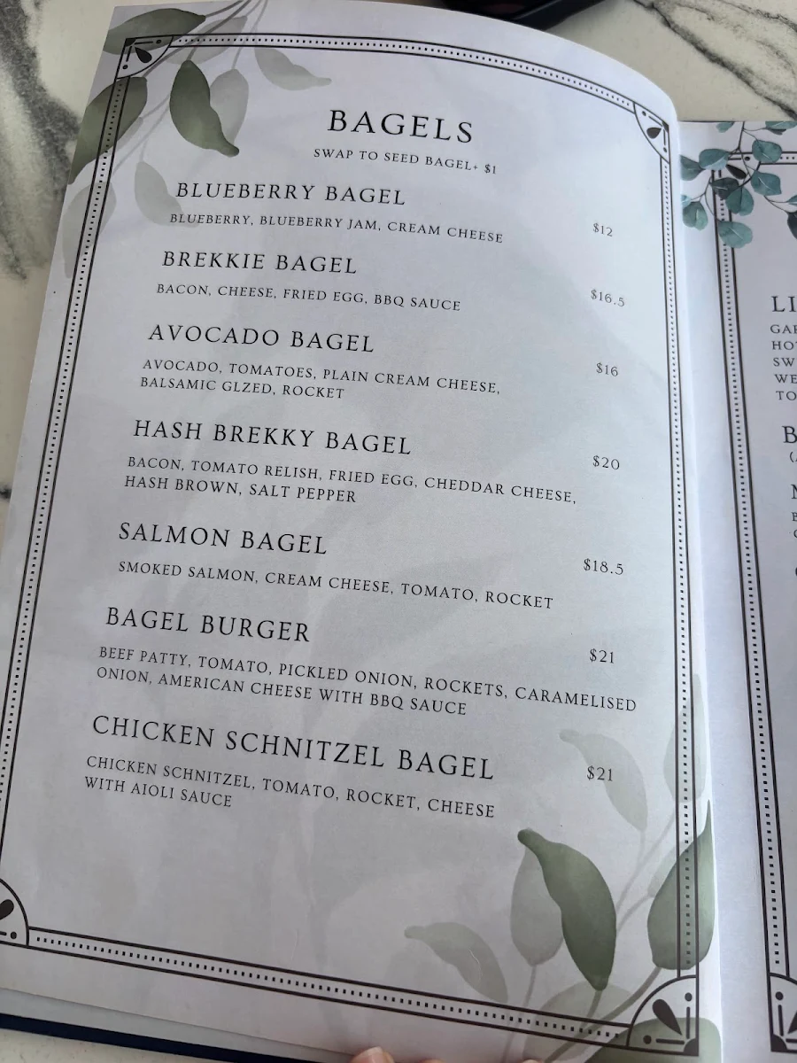 Menu, M.J & Co Concord