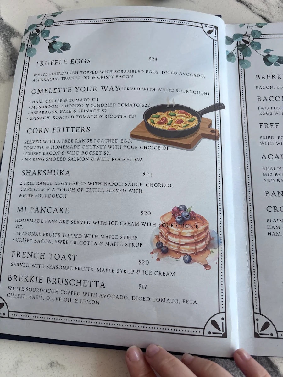 Menu, M.J & Co Concord