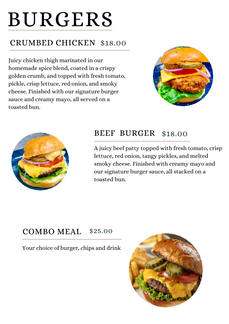 Menu, Xoxo Kebab and Grill
