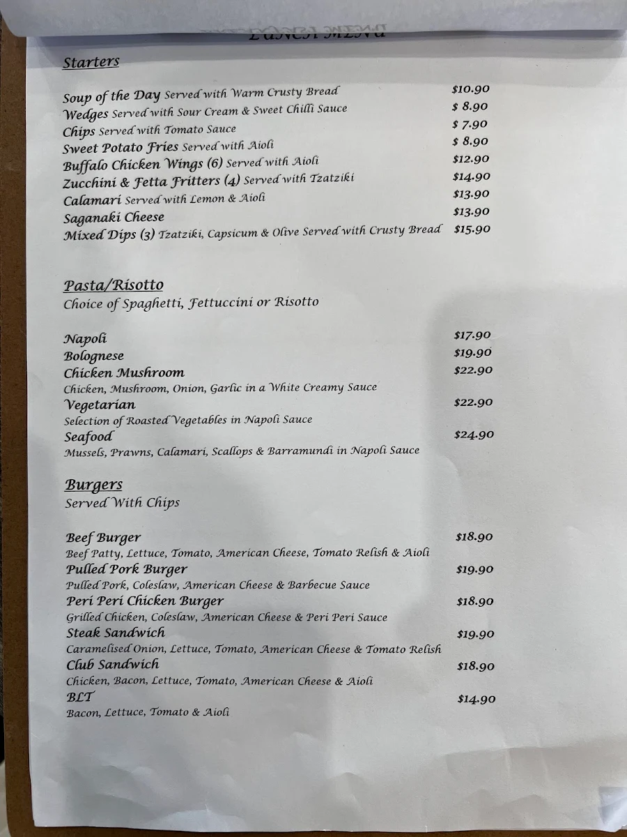 Menu, Station Grind