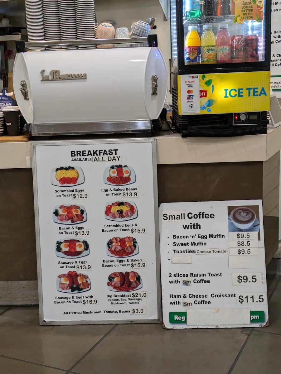 Menu, S&P Gourmet Express (coffee, breakfast and lunch)