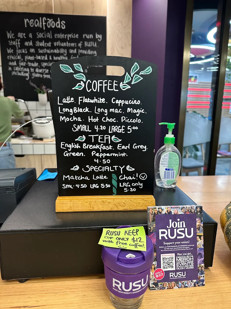 Menu, Realfoods Canteen