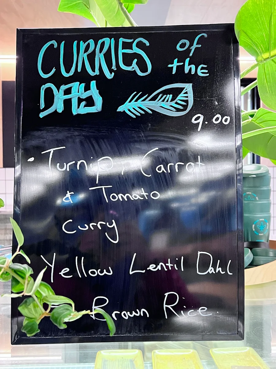 Menu, Realfoods Canteen