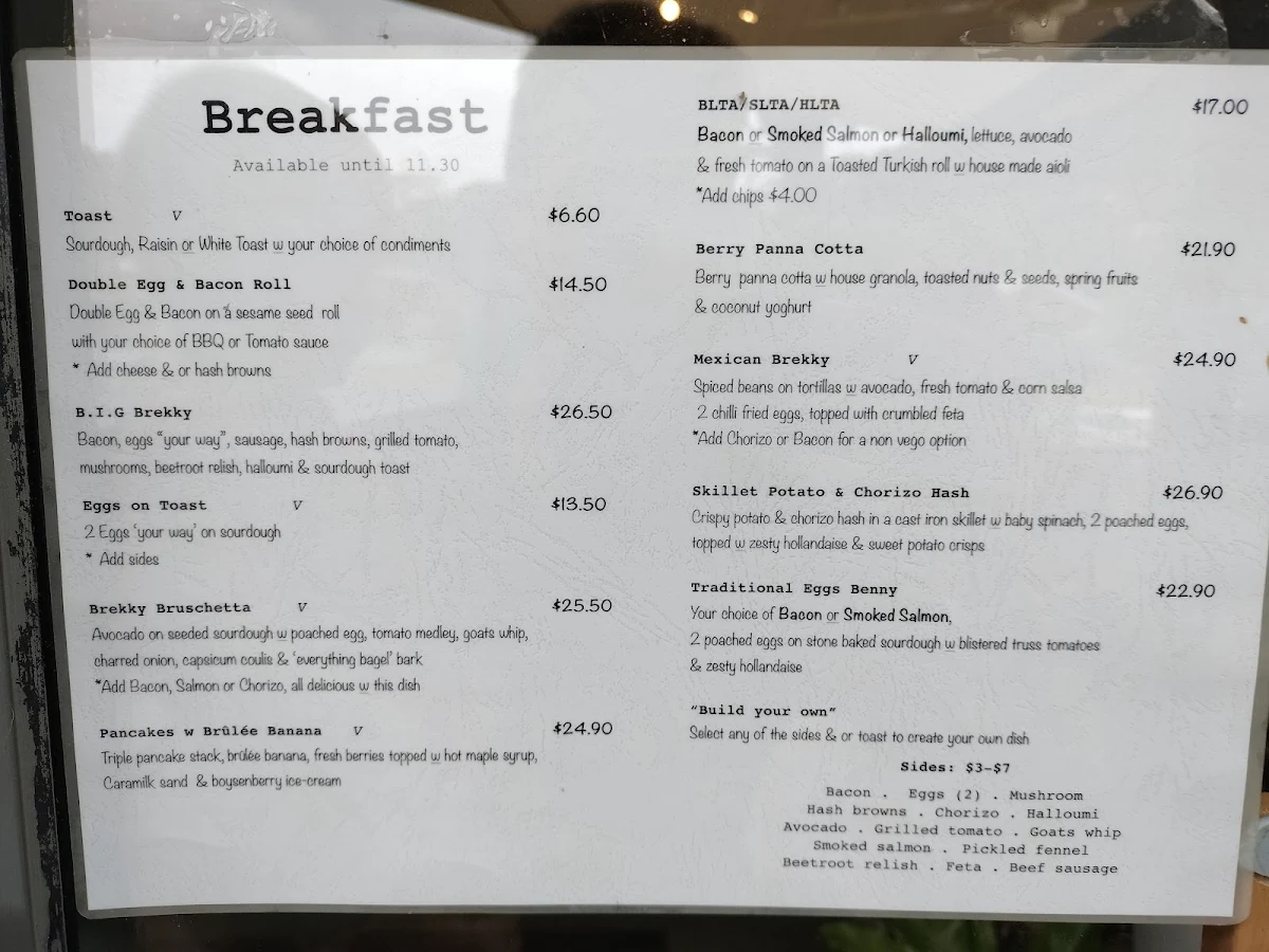 Menu, Three66 Espresso Bar