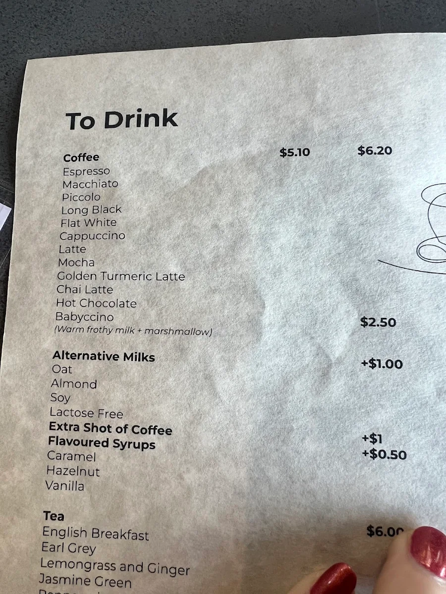 Menu, Three66 Espresso Bar