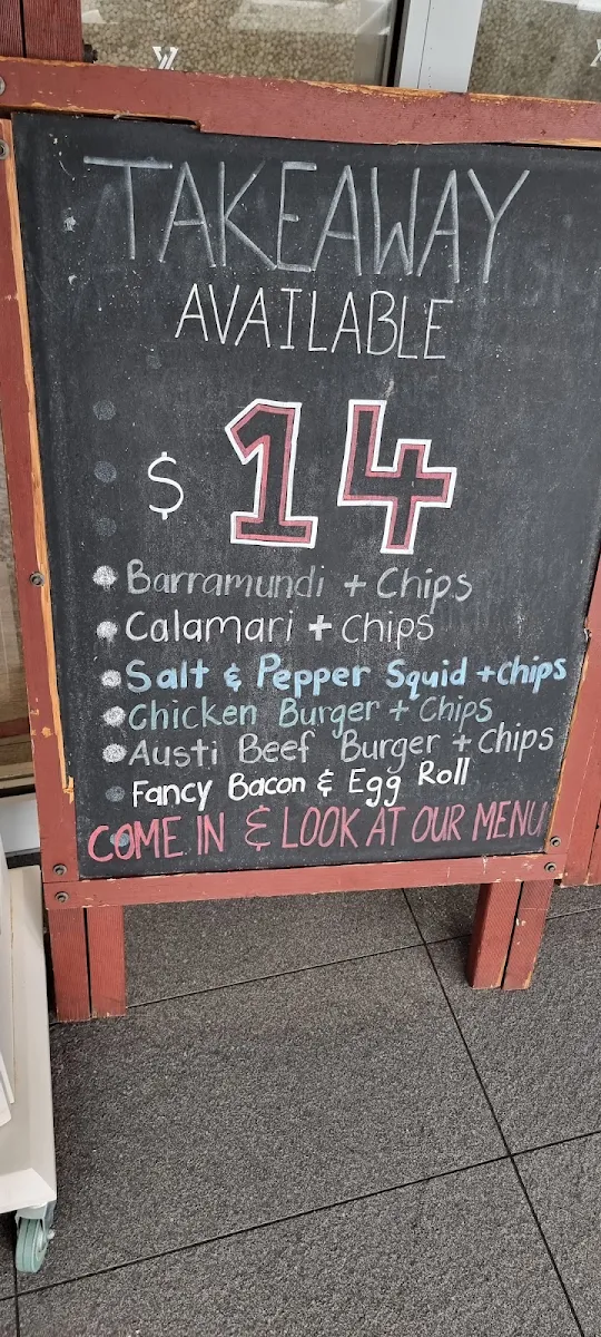 Menu, Austi Beach Cafe