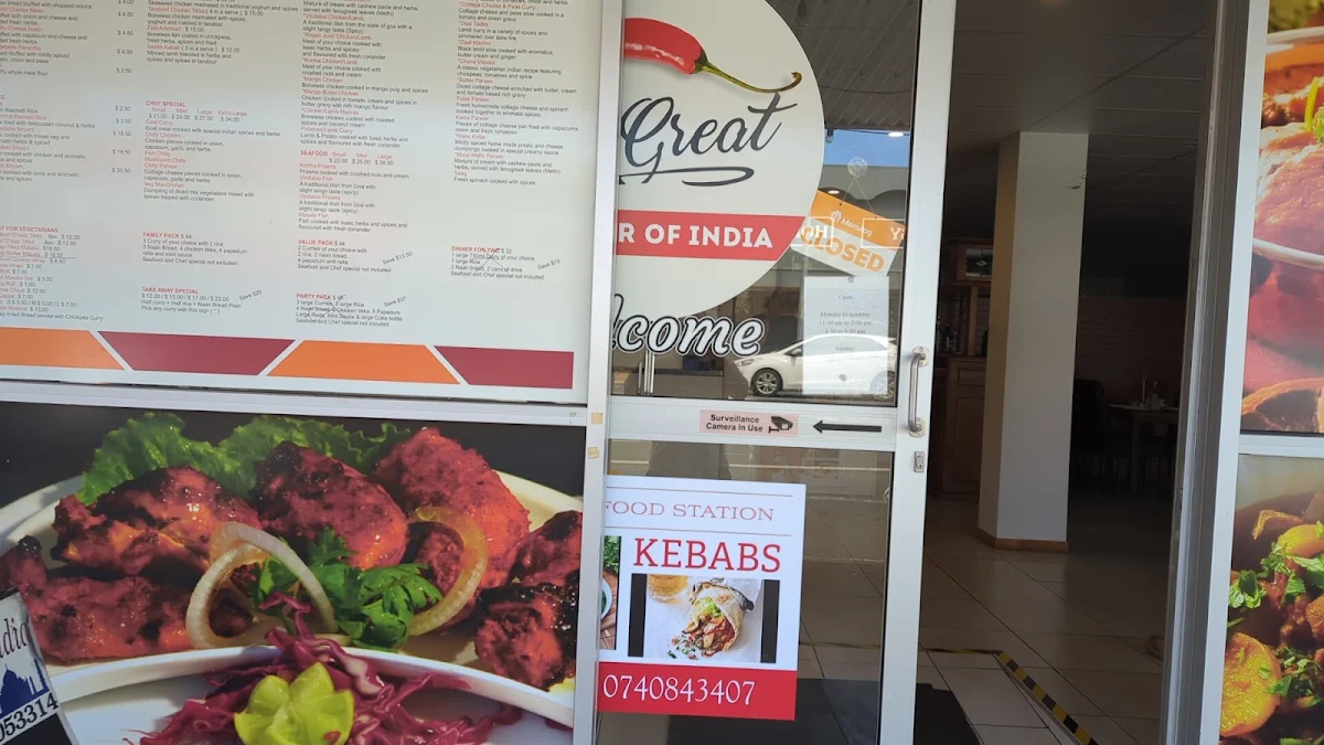 Menu, The Great Flavour of India