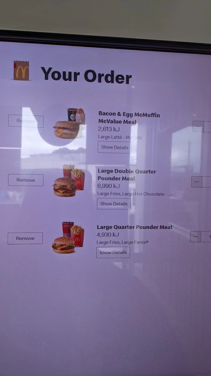 Menu, McDonald's Wollert