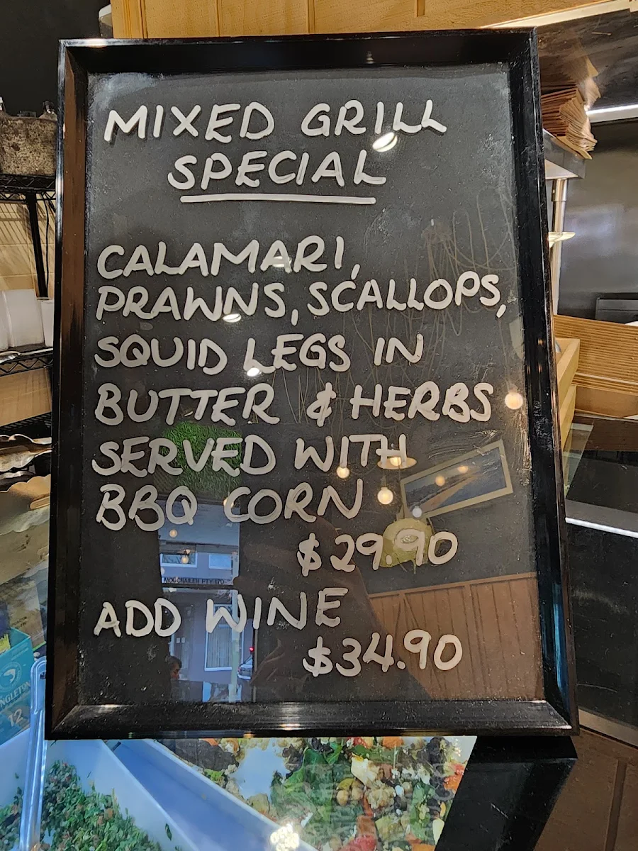 Menu, Captain & Co Fish & Chips