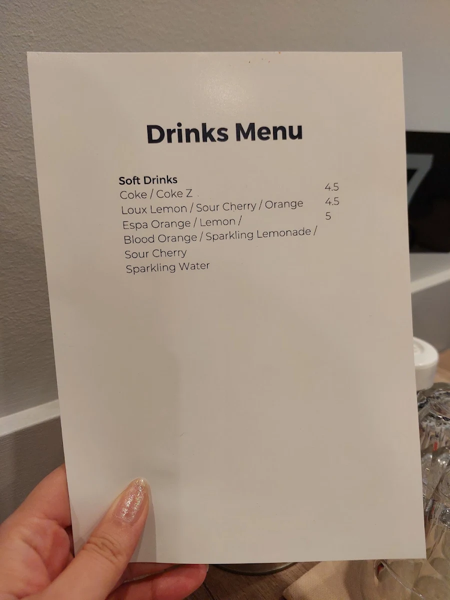 Menu, Kolonaki Athenian Street Food