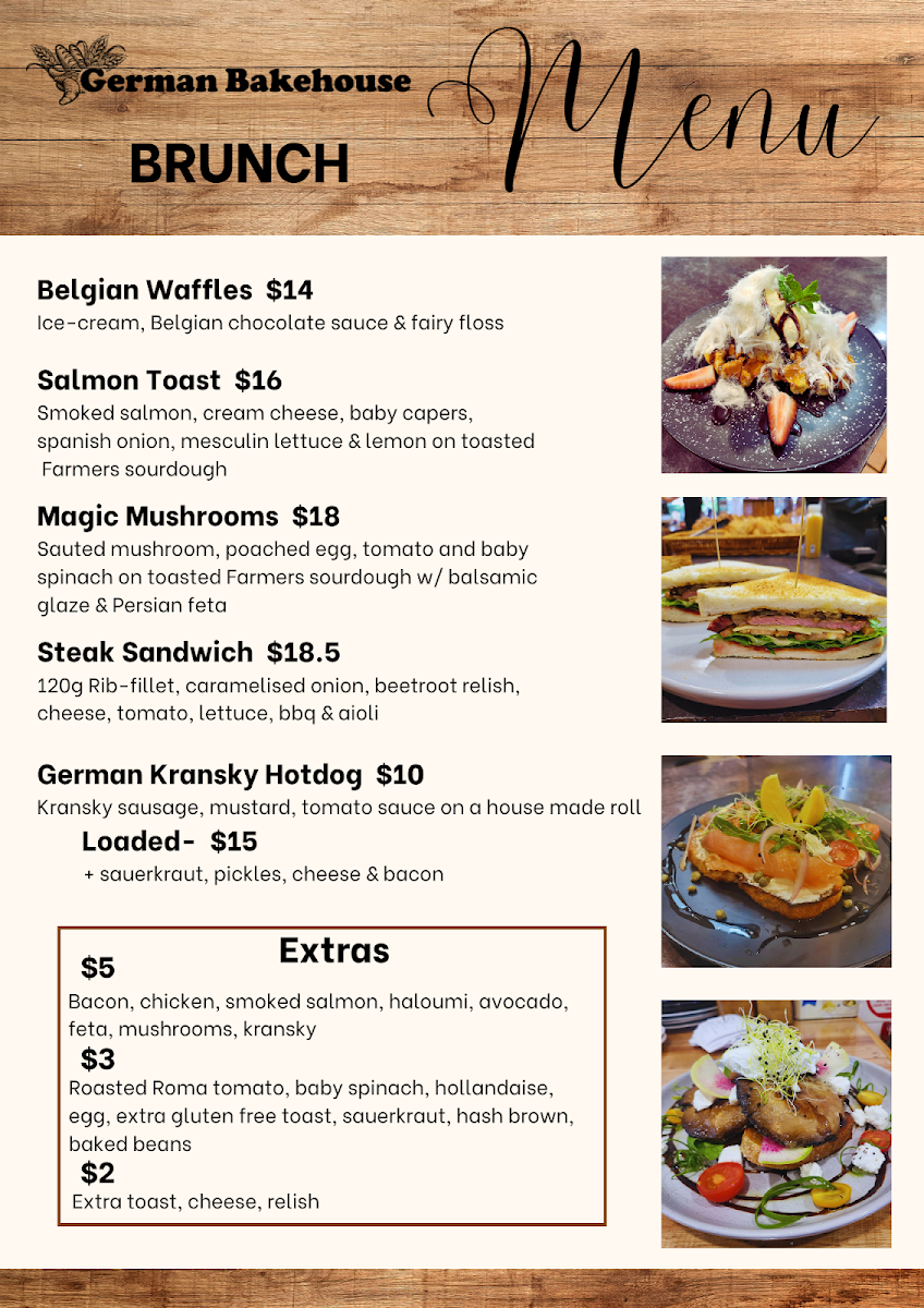 Menu, German Bakehouse Cooroy