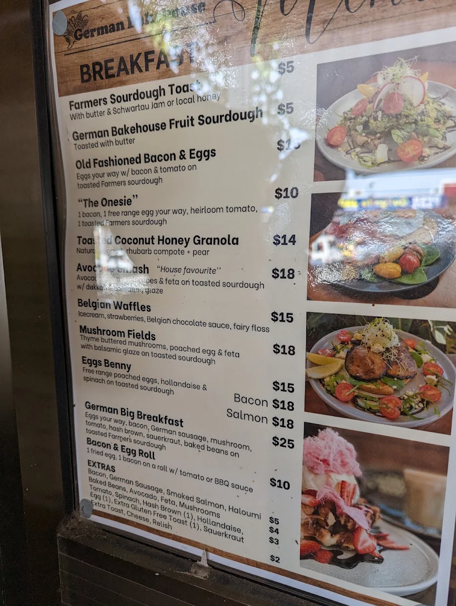 Menu, German Bakehouse Cooroy
