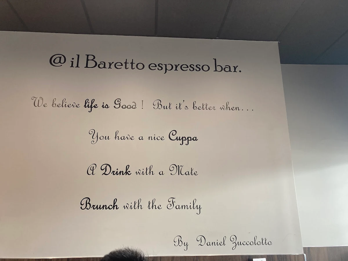 Menu, il baretto