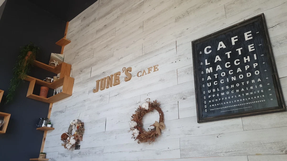 Menu, June's Cafe