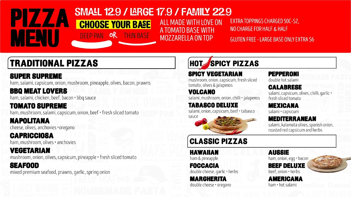 Menu, Pizza Fellas & Acai Fellas Armstrong Creek
