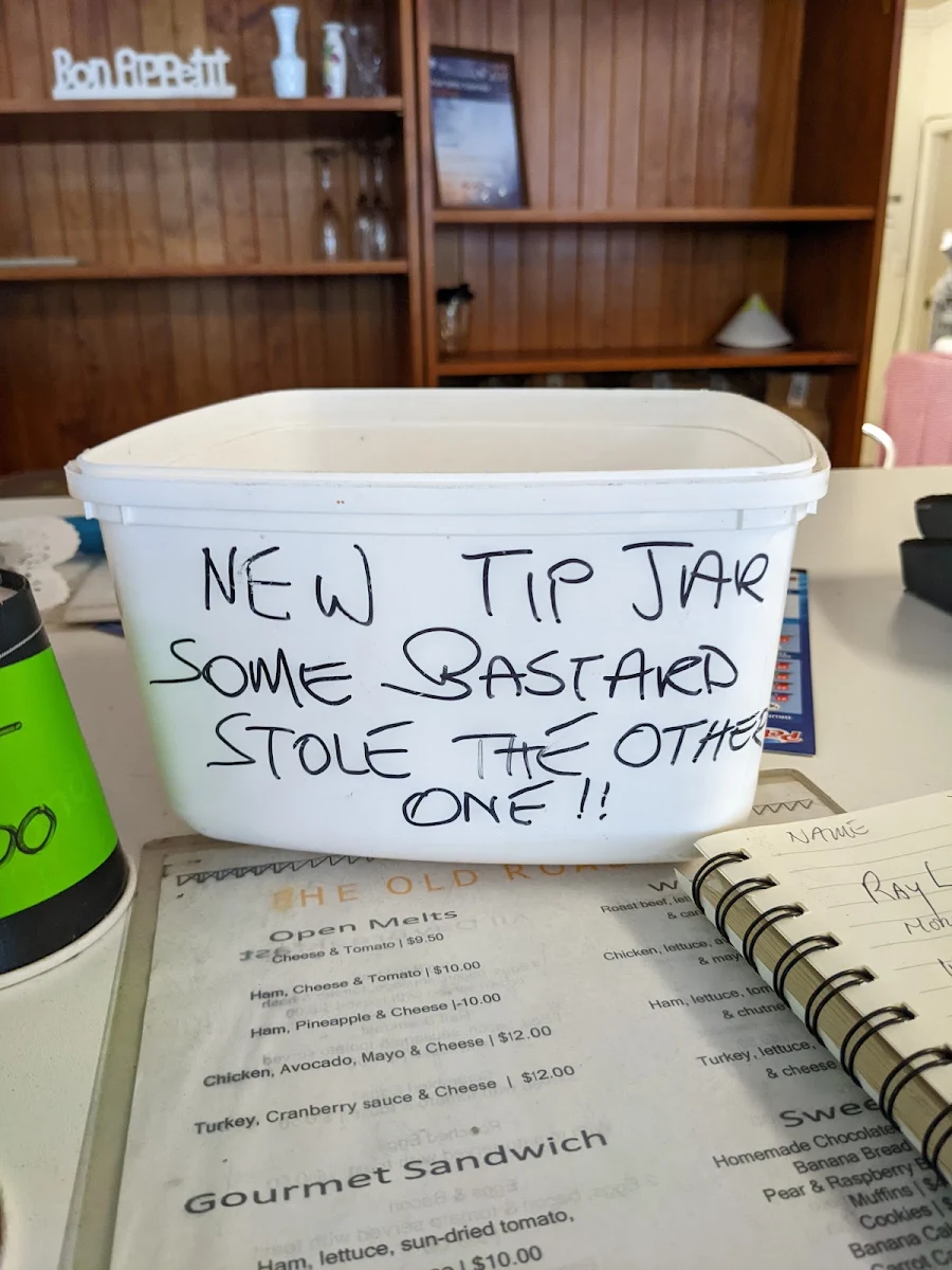 Menu, The Old Road Cafe