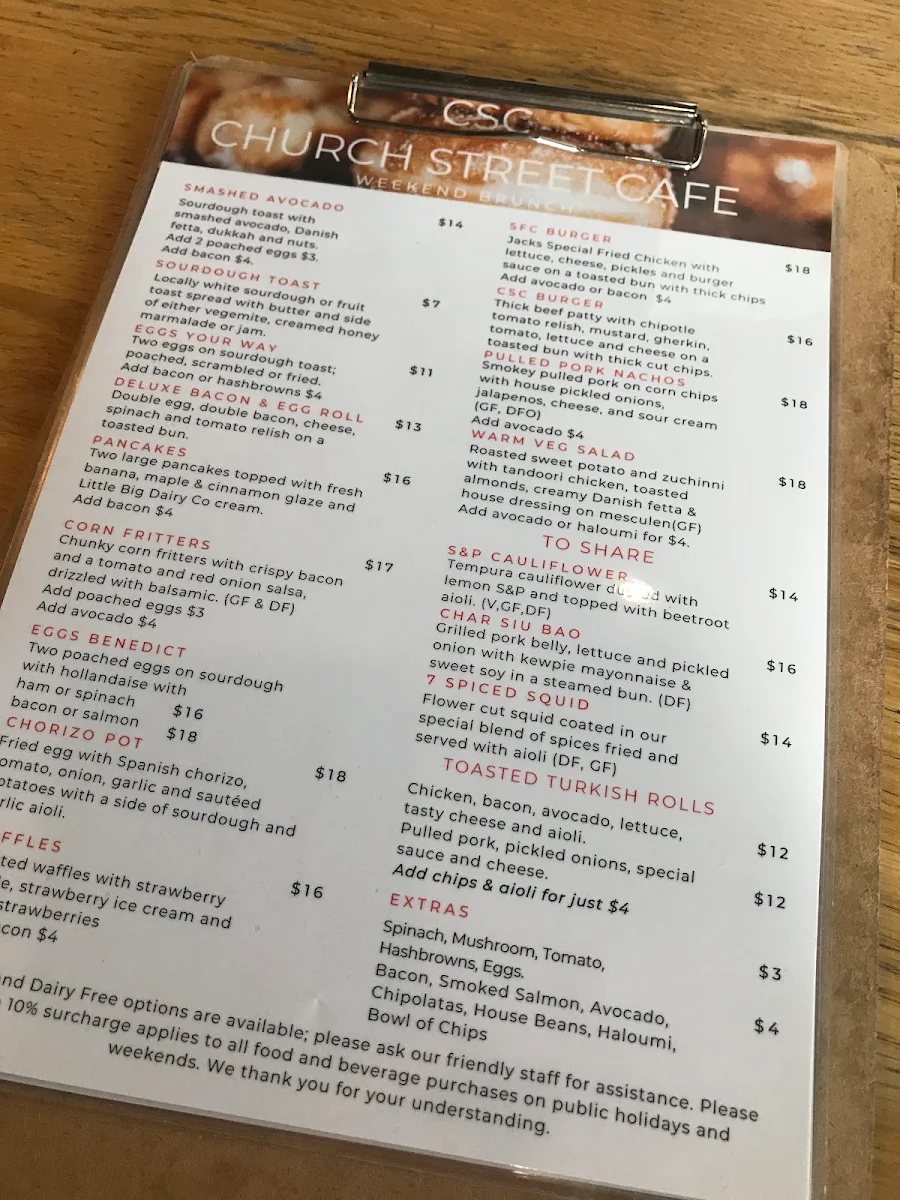 Menu, CSC