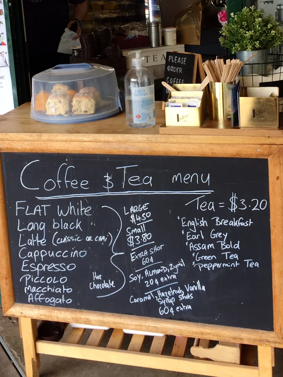 Menu, Dayboro Bakery