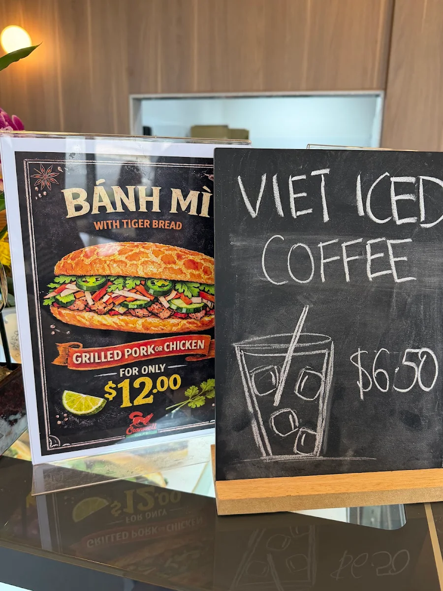 Menu, Cranwell Cafe