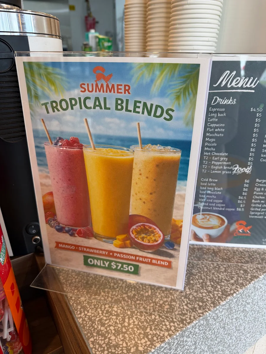 Menu, Cranwell Cafe