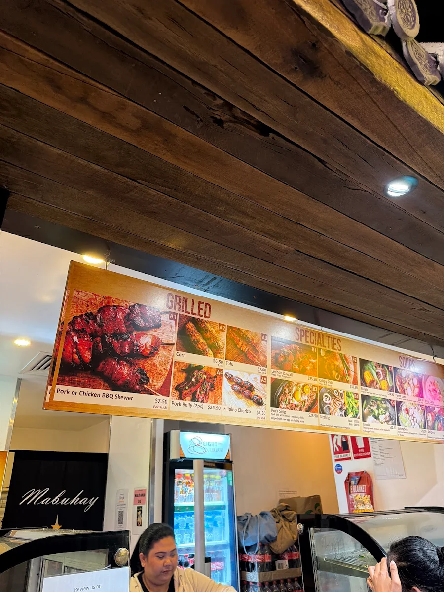 Menu, Mabuhay Grill