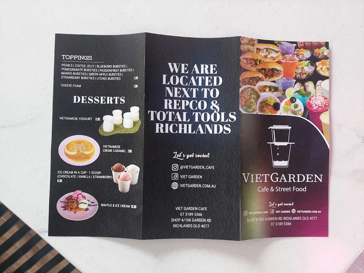 Menu, VietGarden